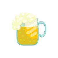 A ilustração representa um homem gordo e careca com uma caneca de cerveja.  Ideal para materiais promocionais e institucionais imagem vetorial de  Lcosmo© 72259341