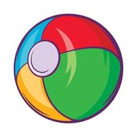 ícone de bola colorida, estilo cartoon vetor