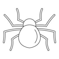 ícone de aranha de rato feminino, estilo de estrutura de tópicos vetor