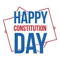 ícone do logotipo do dia da constituição americana, estilo simples vetor