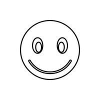 ícone de emoticon sorridente, estilo de estrutura de tópicos vetor