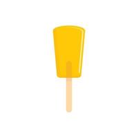 ícone de sorvete amarelo, estilo simples vetor