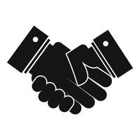ícone de paz de mão, estilo preto simples vetor