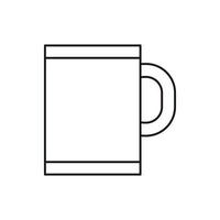 ícone da caneca de chá, estilo de estrutura de tópicos vetor
