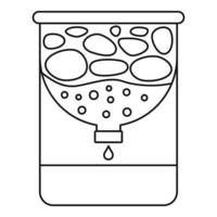 ícone de purificação de água, estilo de estrutura de tópicos vetor