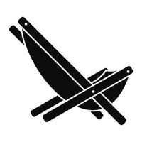 ícone de cadeira de rede, estilo simples vetor