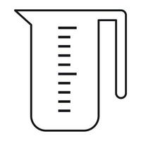 ícone do copo medidor, estilo de estrutura de tópicos vetor