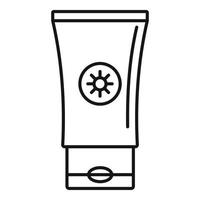 ícone de tubo de protetor solar, estilo de estrutura de tópicos vetor