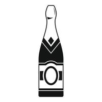 ícone de champanhe doce, estilo simples vetor