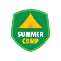 logotipo do acampamento de verão, estilo simples vetor