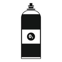ícone de spray de oxigênio, estilo simples vetor