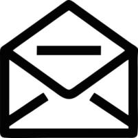 ícone de envelope em imagem vetorial preta, ilustração de envelope em preto sobre fundo branco, um design de envelope em um fundo branco vetor