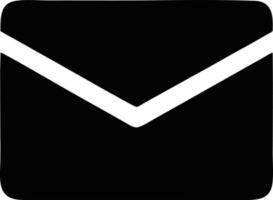 ícone de envelope em imagem vetorial preta, ilustração de envelope em preto sobre fundo branco, um design de envelope em um fundo branco vetor