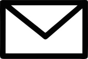 ícone de envelope em imagem vetorial preta, ilustração de envelope em preto sobre fundo branco, um design de envelope em um fundo branco vetor