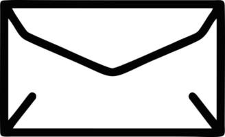 ícone de envelope em imagem vetorial preta, ilustração de envelope em preto sobre fundo branco, um design de envelope em um fundo branco vetor