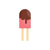 ícone de sorvete de chocolate, estilo simples vetor