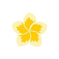 ícone de flor frangipani, estilo simples vetor