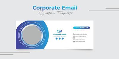 modelo de design de assinatura de e-mail moderno corporativo vetor