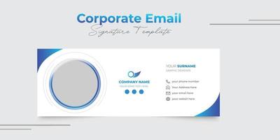 modelo de design de assinatura de e-mail moderno corporativo vetor