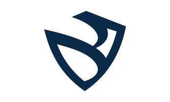 escudo com logotipo da letra b vetor
