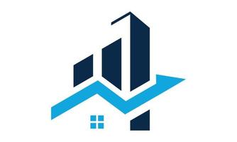 modelo de logotipo imobiliário abstrato vetor