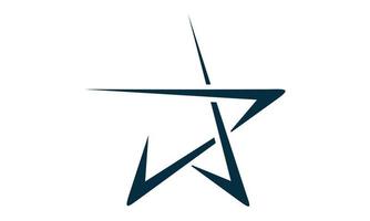 modelo de logotipo de estrela abstrata vetor