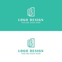 design de logotipo minimalista letra b vetor