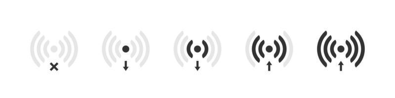 antena wifi. conceito de ícones wi-fi. sinal de internet sem fio. ícones simples. ilustração vetorial vetor