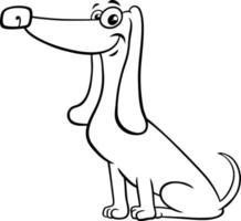 desenho de cachorro dachshund de raça pura de desenho engraçado para colorir vetor