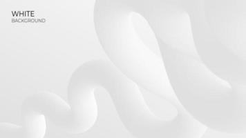 cartaz de linha de fluxo colorido moderno. forma 3d dinâmica. forma líquida de malha de gradiente de onda na cor de fundo cinza branco. projeto de tecnologia de lava abstrata. ilustração vetorial. papel de parede da moda vetor