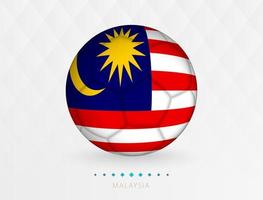 bola de futebol com padrão de bandeira da Malásia, bola de futebol com bandeira da seleção da Malásia. vetor
