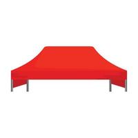ícone de tenda vermelha, estilo simples vetor