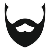 ícone de barba elegante, estilo simples. vetor