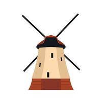 ícone do moinho de vento em estilo simples vetor