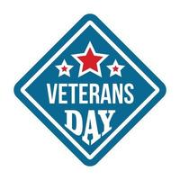 logotipo do dia dos veteranos americanos, estilo simples vetor