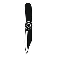 ícone de faca de acampamento, estilo simples vetor