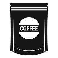 ícone do pacote de café, estilo simples vetor