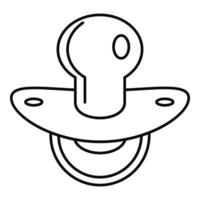 ícone de mamilo macio, estilo de contorno vetor