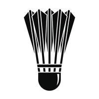 ícone de peteca de badminton, estilo simples vetor