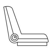 ícone de assento de carro, estilo de estrutura de tópicos vetor