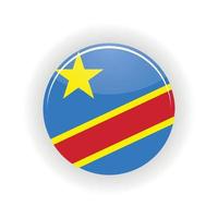 círculo de ícone da república democrática do congo vetor