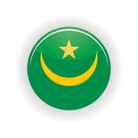 círculo de ícone da Mauritânia vetor