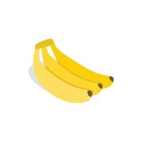 ícone de banana, estilo 3d isométrico vetor