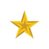 ícone de estrela dourada, estilo simples vetor