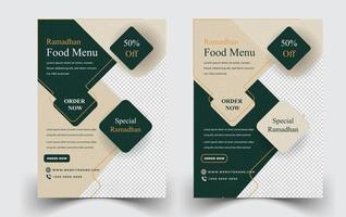 modelo de panfleto de restaurante de comida vetor