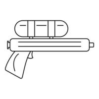 ícone de pistola de água, estilo de estrutura de tópicos vetor