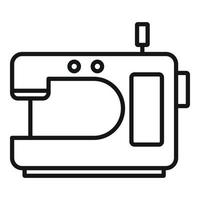 ícone da máquina de costura doméstica, estilo de estrutura de tópicos vetor