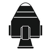 ícone da cápsula do foguete espacial, estilo simples vetor