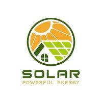 modelo de design de logotipo de energia solar vetor