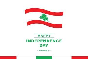 dia da independência do líbano vetor